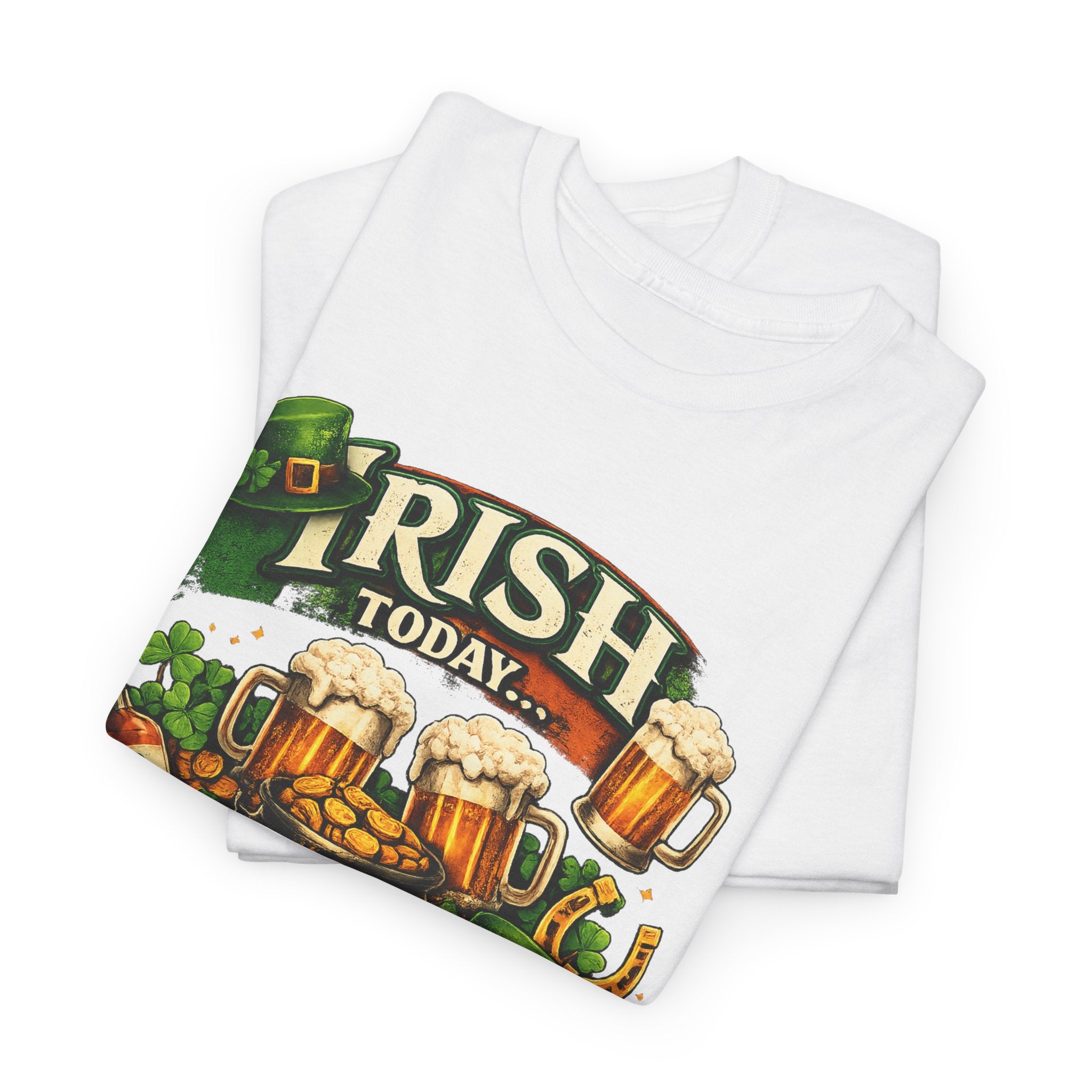 St. Patrick's Day Tee — "Irish Today, Hungover Tomorrow" Beer Graphic Shirt