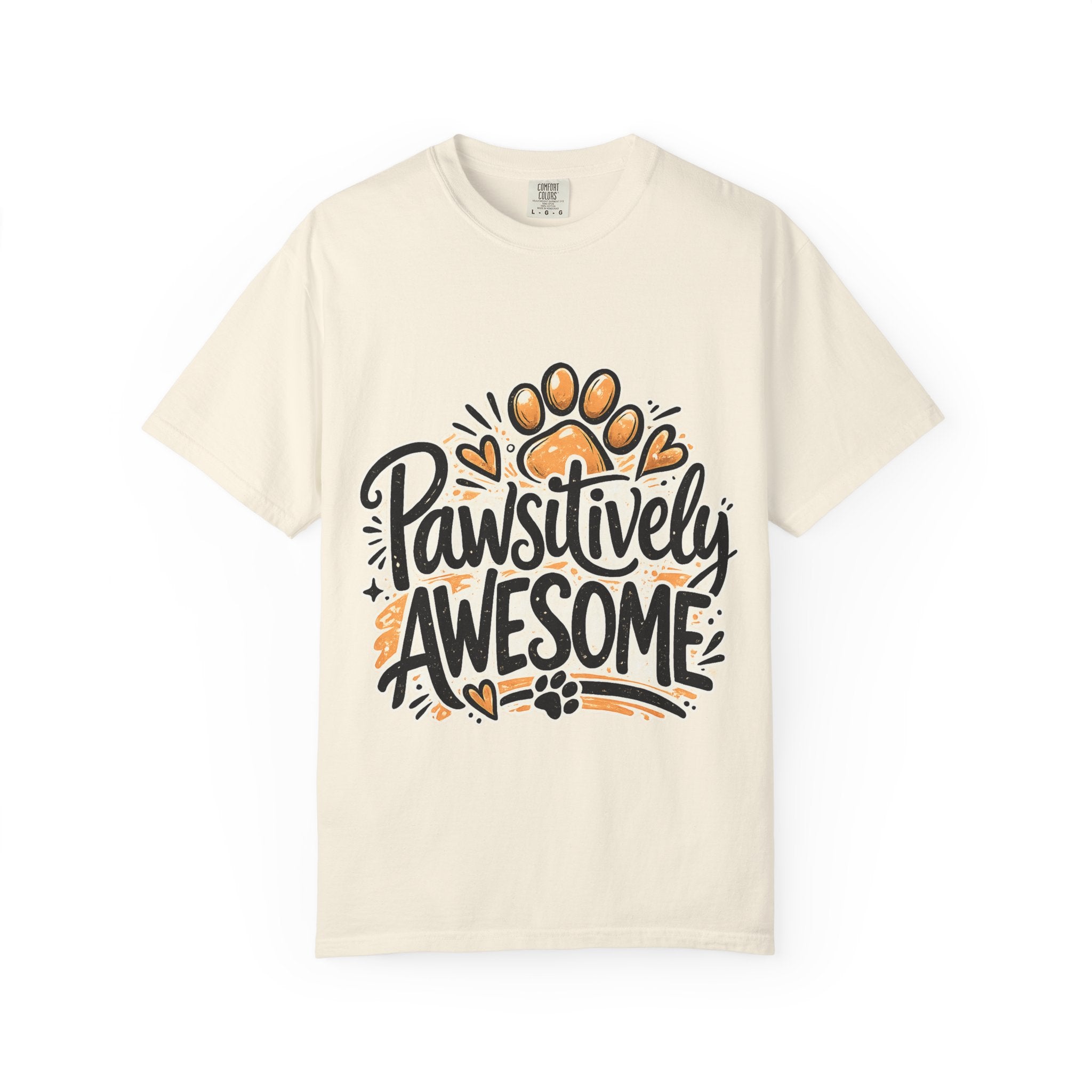 Pawsitively Awesome T-Shirt — Funny Dog Lover Tee with Paw Print