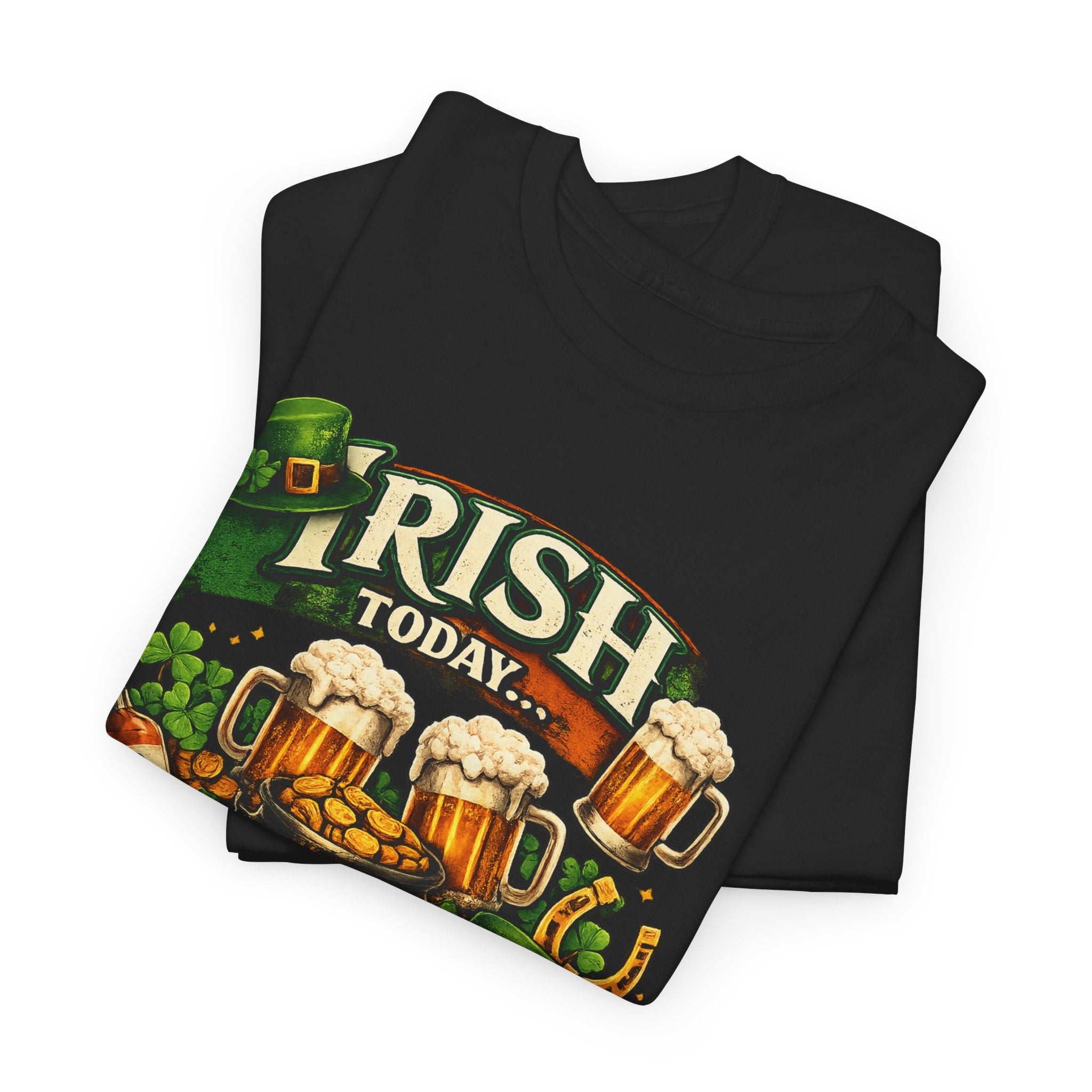 St. Patrick's Day Tee — "Irish Today, Hungover Tomorrow" Beer Graphic Shirt