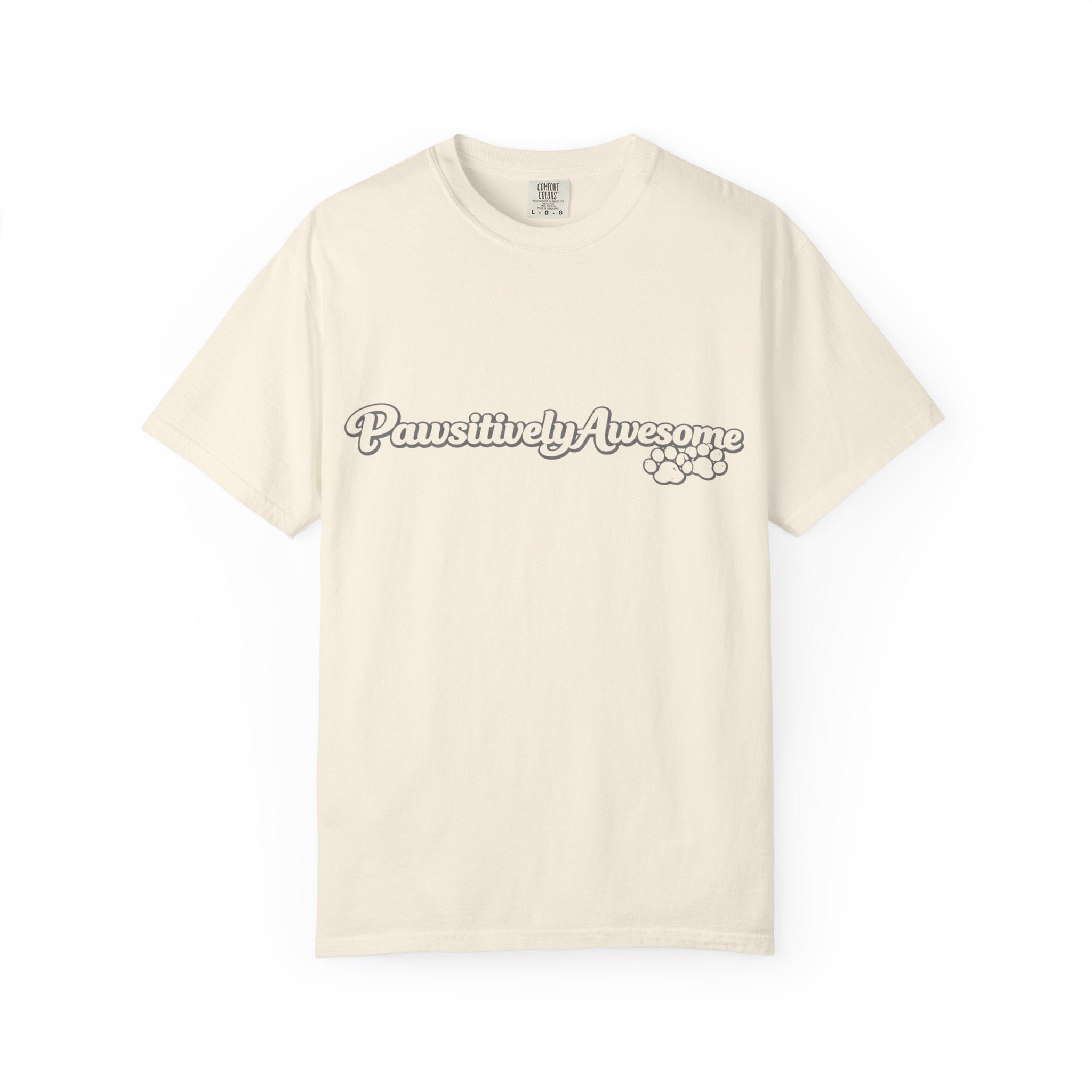 Pawsitively Awesome T‑Shirt — Cute Paw Print Graphic Tee for Dog Lovers