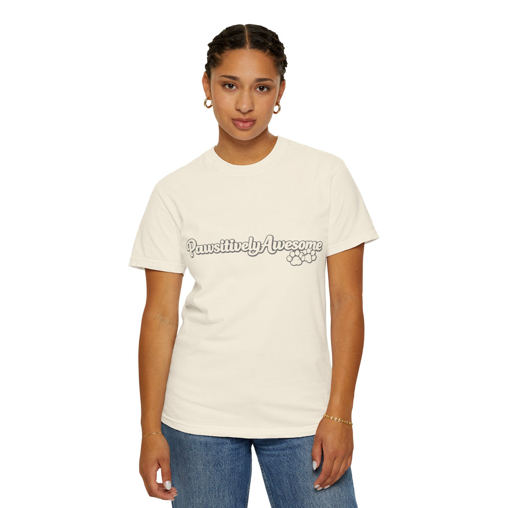 Pawsitively Awesome T‑Shirt — Cute Paw Print Graphic Tee for Dog Lovers