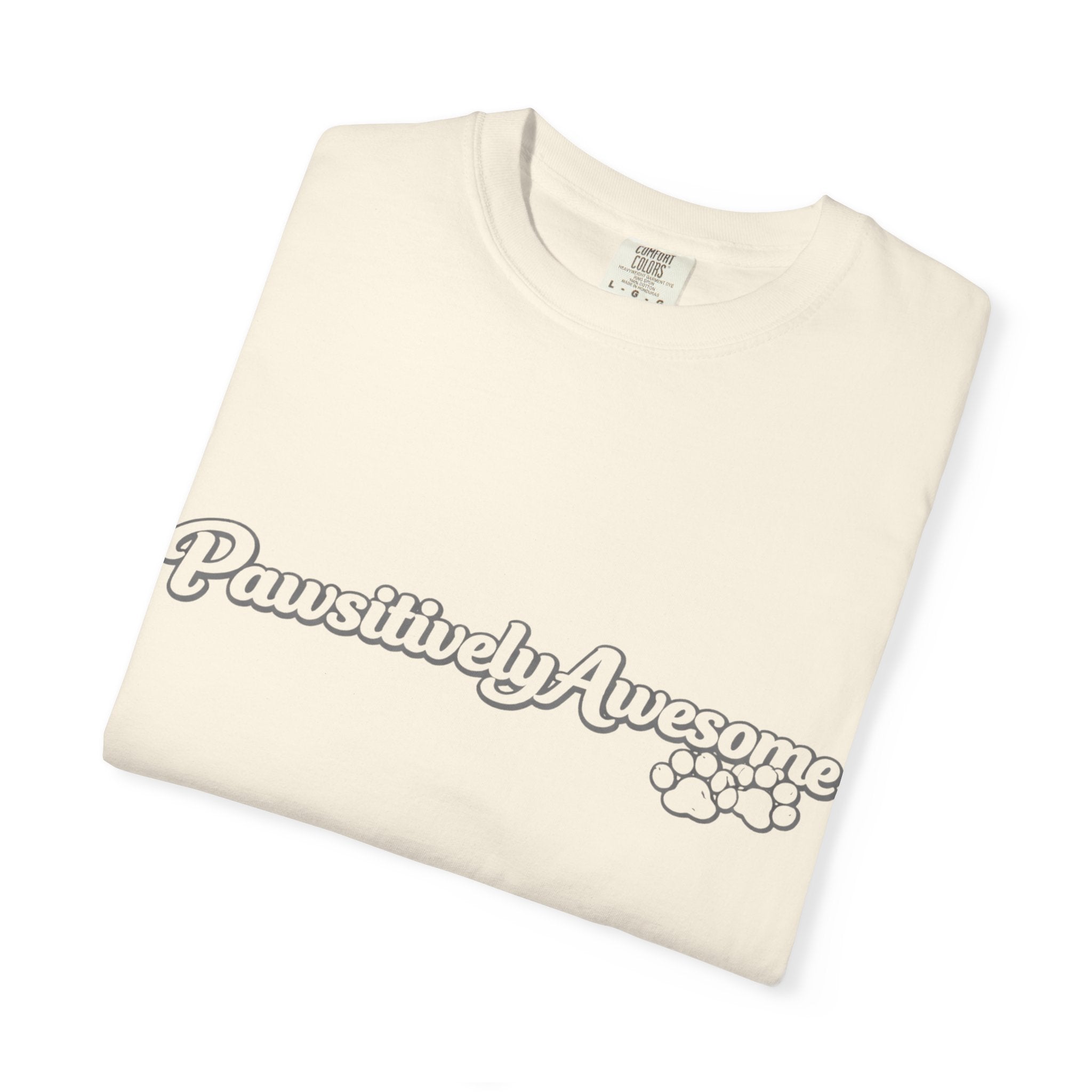 Pawsitively Awesome T‑Shirt — Cute Paw Print Graphic Tee for Dog Lovers