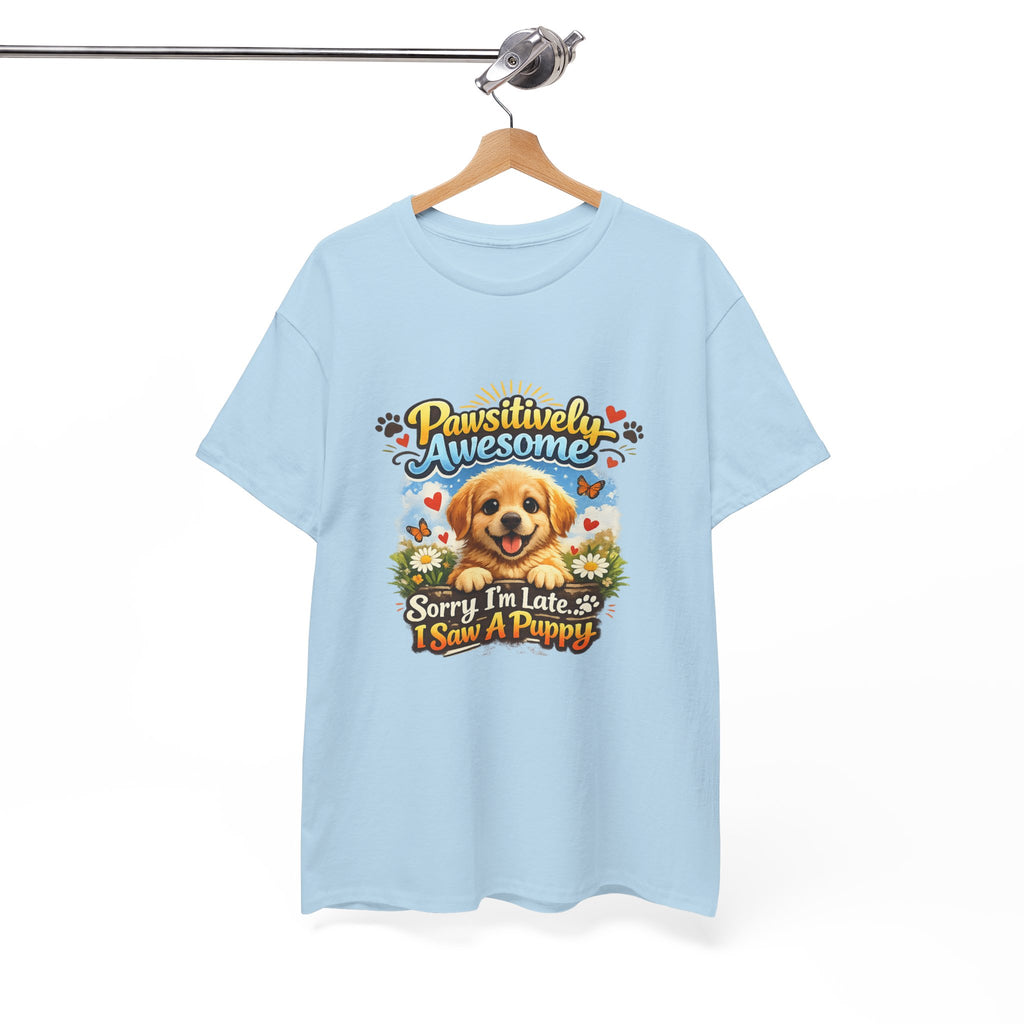 Pawsitively Awesome Cute Puppy Graphic T-Shirt for Dog Lovers