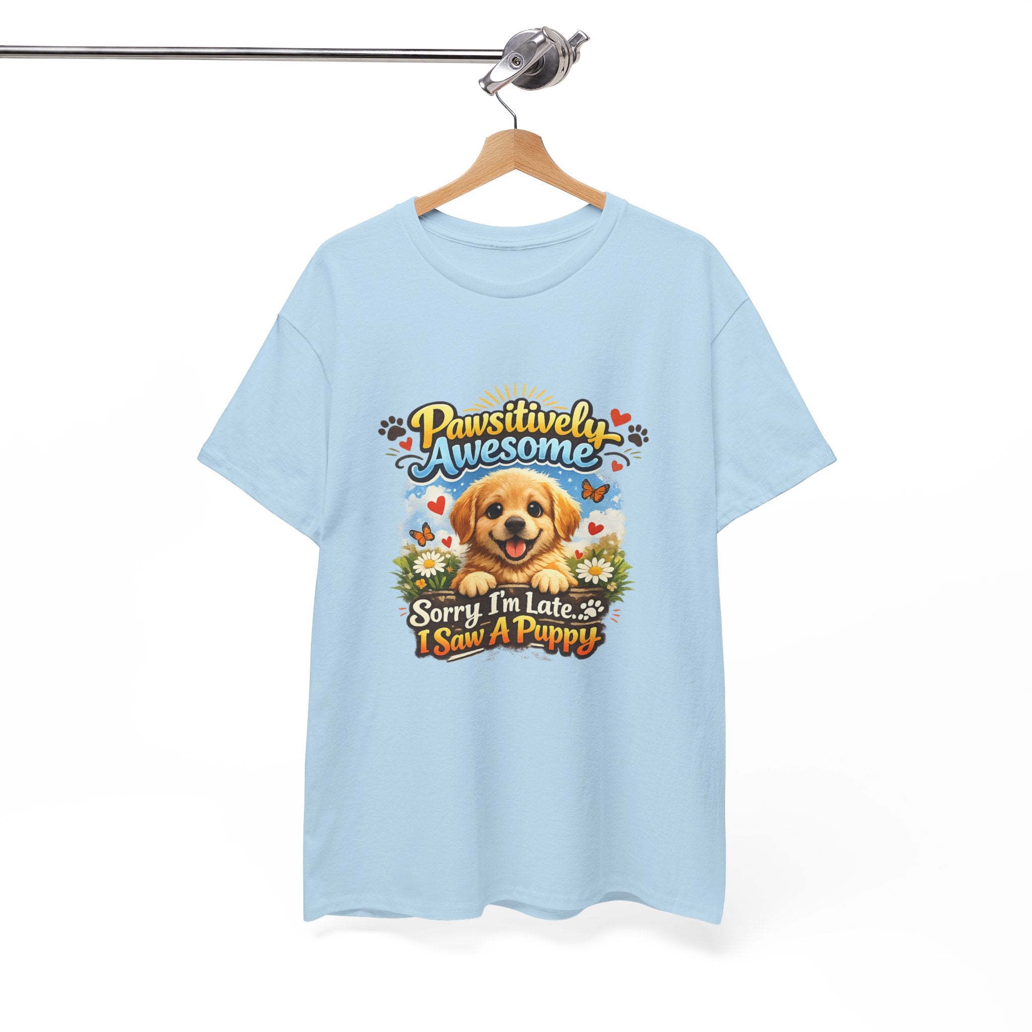 Pawsitively Awesome Cute Puppy Graphic T-Shirt for Dog Lovers
