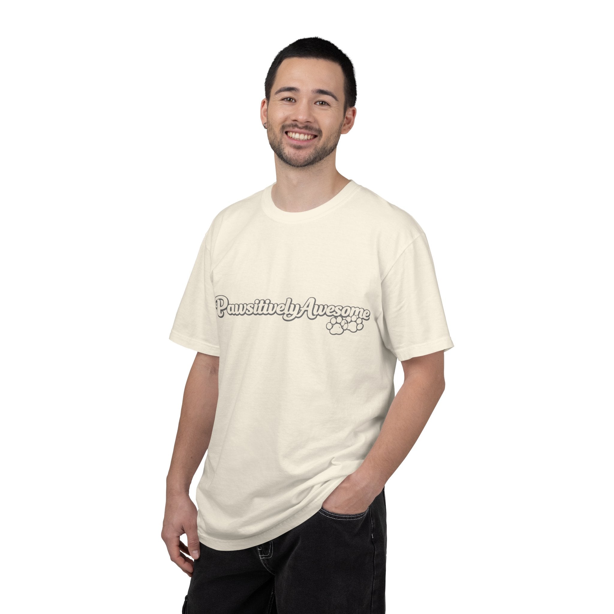 Pawsitively Awesome T‑Shirt — Cute Paw Print Graphic Tee for Dog Lovers